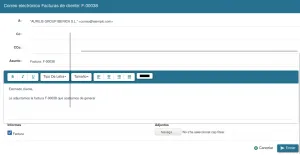 Envío de correos desde el ERP_Captura de pantalla Tryton 5.8