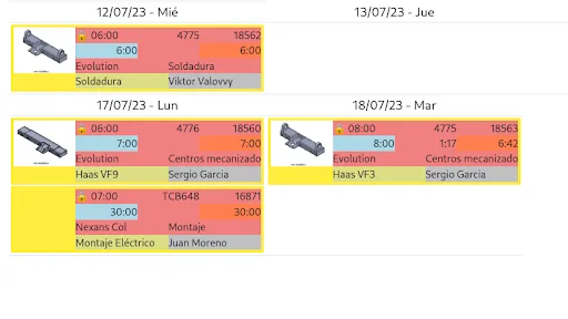 Calendarios de trabajo_Software MES