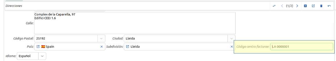 Captura códigos DIR3 - Tryton