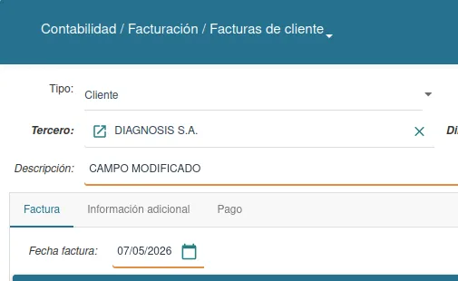 Nuevo indicador visual para detectar qué campos has modificado - Nueva versión Tryton 8.0