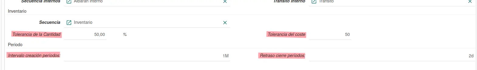 Almacén - automatizar periodos - Tryton 8.2